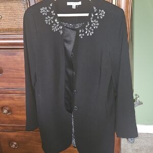 New Cabi black formal jeweled Symphony Coat blazer Size 6